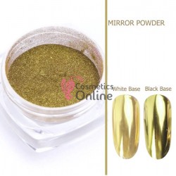 Pigment mirror chrome effect pentru Gel UV sau Acril, NADP015BB + 1 aplicator Gold 24k